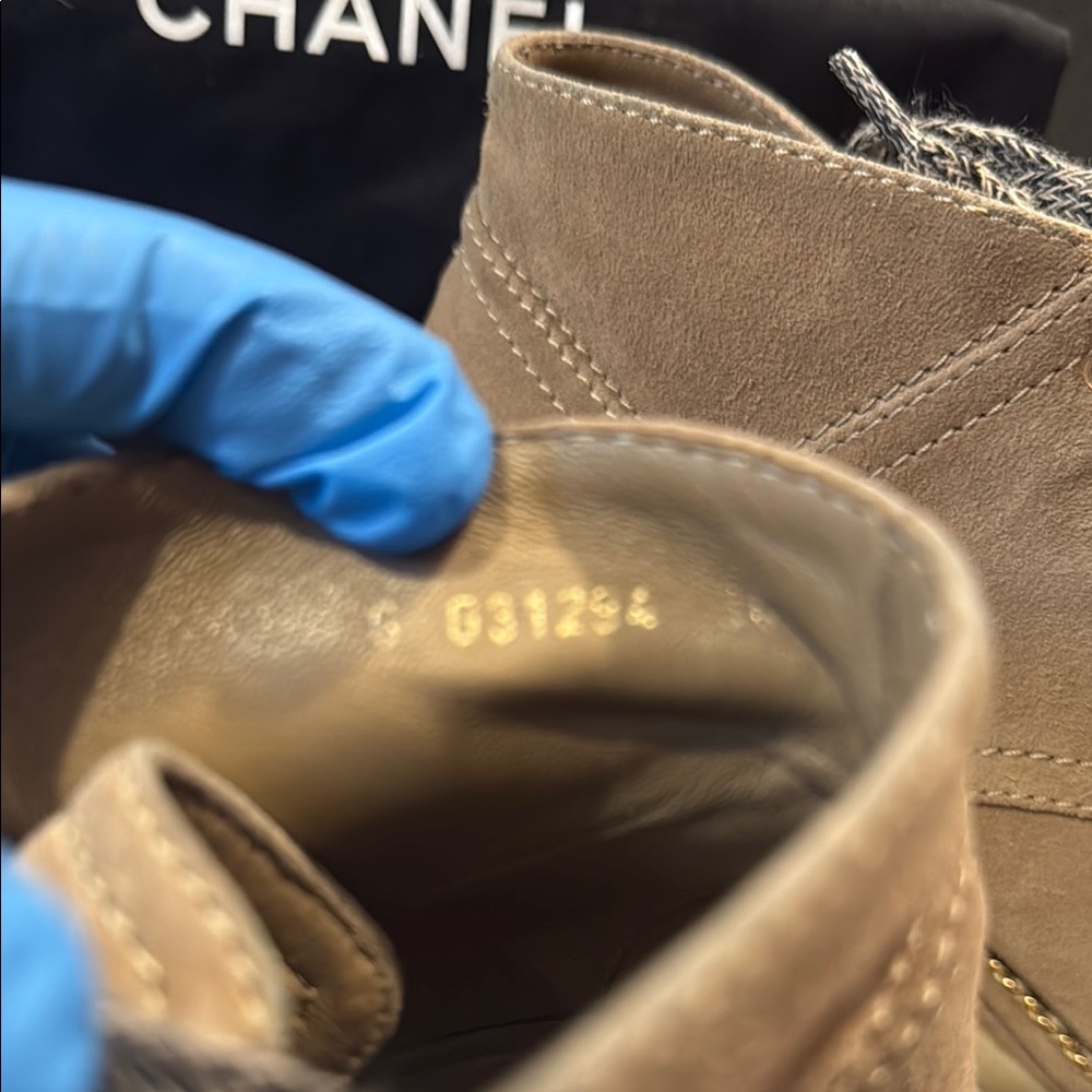 Chanel Women’s Tan Suede Boots - Picture 9 of 12